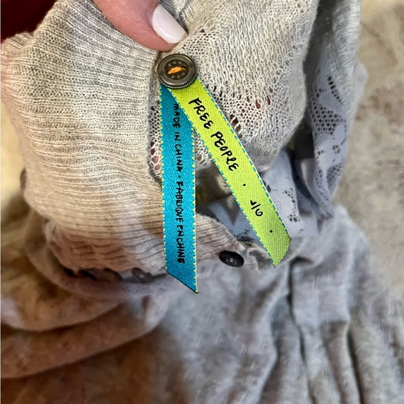 Free People Grey Lace Turtleneck - Picture 6 of 10